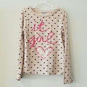 GAP KIDS Girls "It Girl" Long Sleeve Top Sz Small